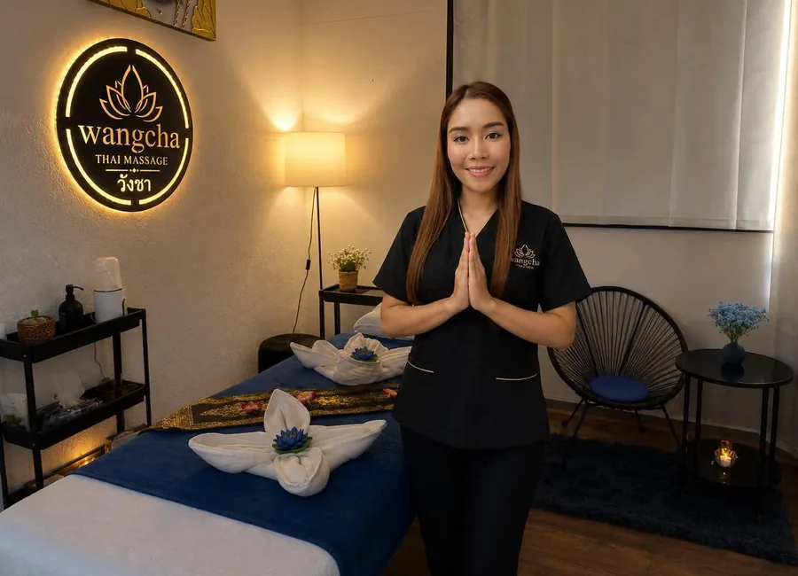Salle de soin avec thérapeute chez Wangcha Thai massage à Genève